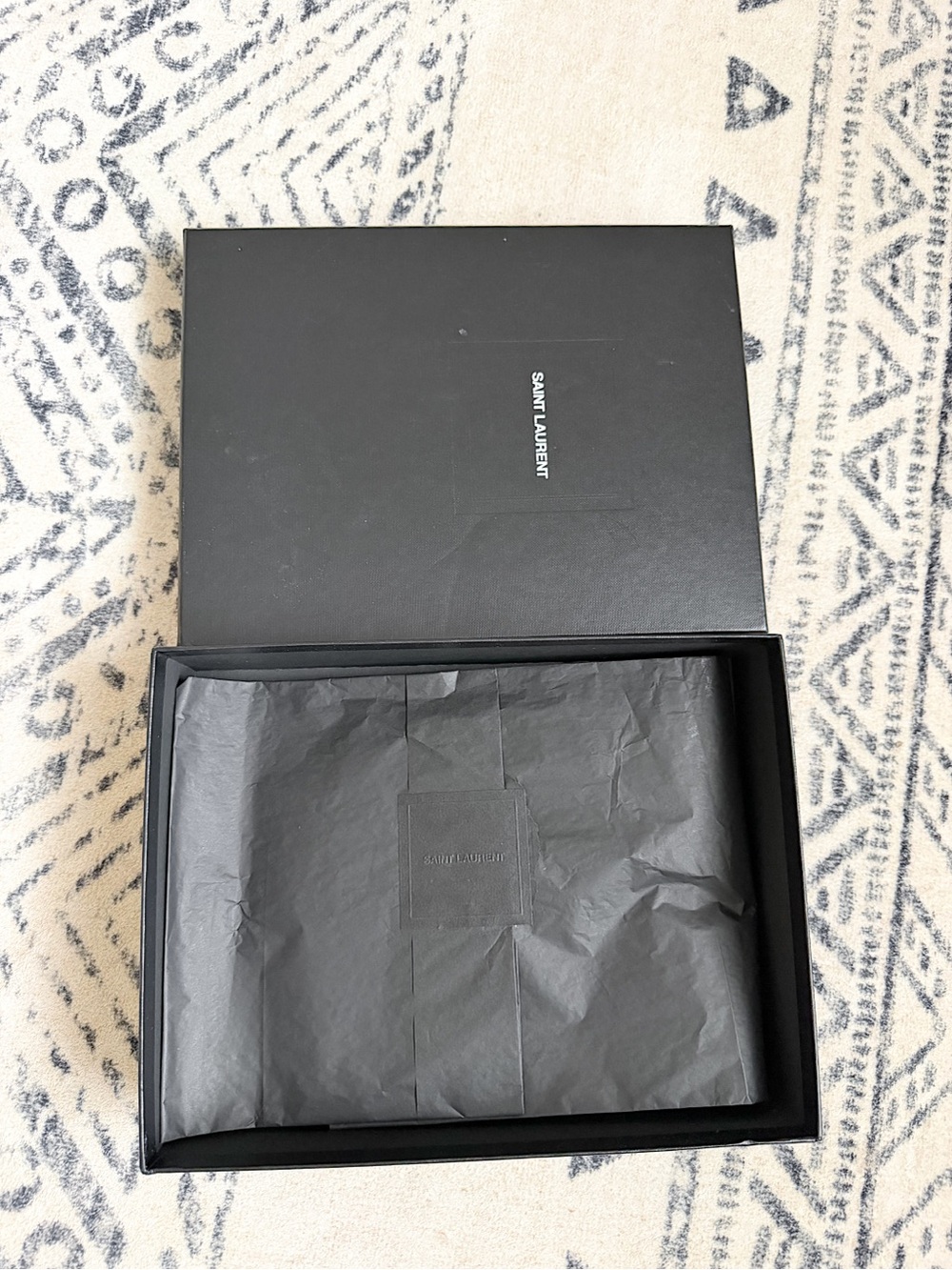 SOLD❗️YSL Cassandre mini black gold monogram chain crossbody bag phone holder - Picture 5 of 14
